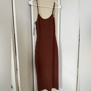 Brown Slit dress